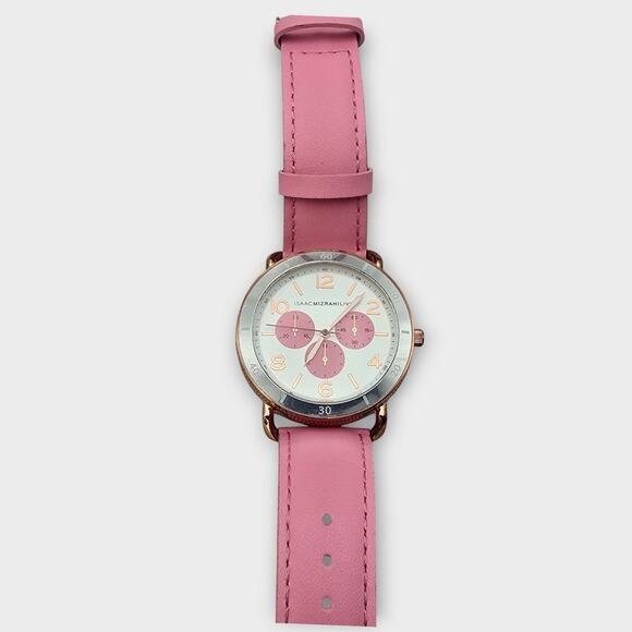 Isaac Mizrahi Live Pink Chronograph-Style Watch – Rose Gold Tone - Picture 6 of 9